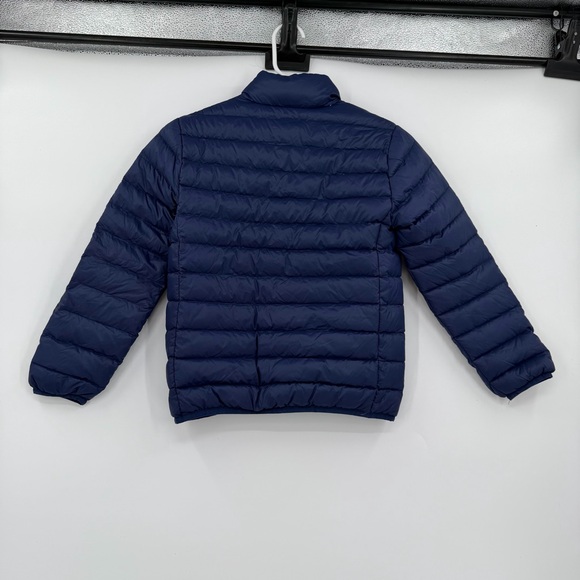 Eddie Bauer packable down youth navy blue jacket nwt - Picture 2 of 7